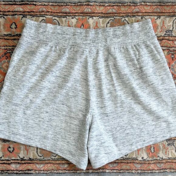Athleta Drawstring Waist Heather Grey Tencel Cotton Sweat Shorts - Picture 6 of 10